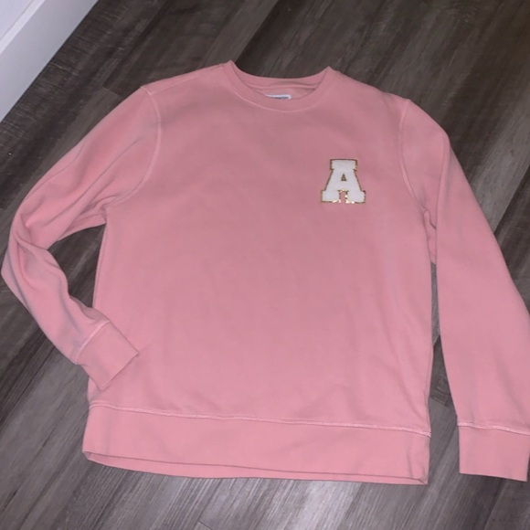 Pink Varsity A Patch Sweatshirt - Picture 1 of 4